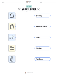 Osamu Tezuka printable worksheet preview