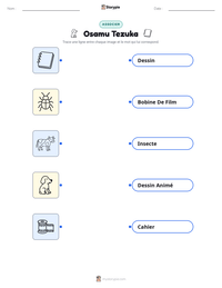 Aperçu de la feuille de travail imprimable Osamu Tezuka