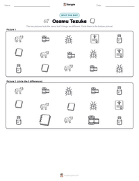 Osamu Tezuka printable worksheet preview