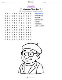 Osamu Tezuka druckbare Arbeitsblatt Vorschau