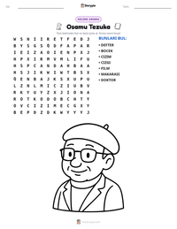 Osamu Tezuka yazdırılabilir çalışma sayfası önizlemesi