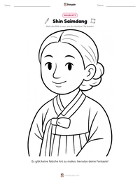 Shin Saimdang druckbare Arbeitsblatt Vorschau