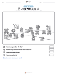 Jang Yeong-sil printable worksheet preview