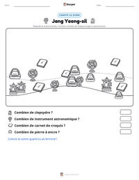 Aperçu de la feuille de travail imprimable Jang Yeong-sil