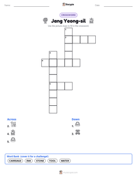 Jang Yeong-sil printable worksheet preview