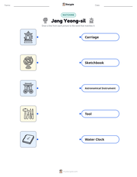 Jang Yeong-sil printable worksheet preview