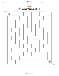 Jang Yeong-sil printable worksheet preview