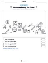 Ramkhamhaeng the Great printable worksheet preview
