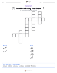 Ramkhamhaeng the Great printable worksheet preview