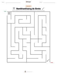 Ramkhamhaeng de Grote afdrukbare werkblad voorbeeld