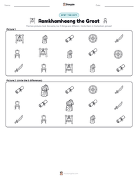 Ramkhamhaeng the Great printable worksheet preview