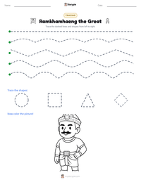 Ramkhamhaeng the Great printable worksheet preview
