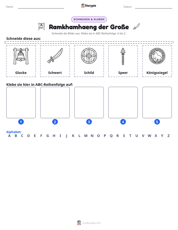 Schneiden & Einfügen Alphabet