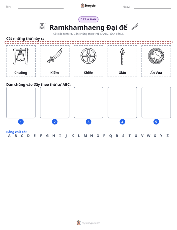 Cắt & Dán Chữ Cái