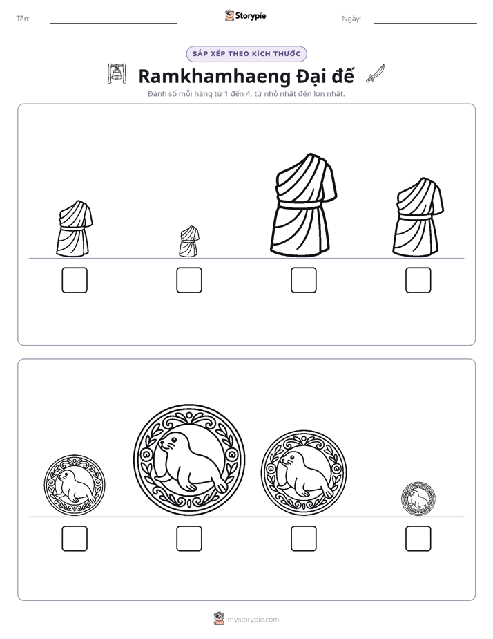 Thứ Tự Kích Thước