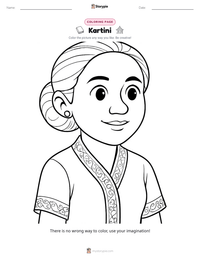 Kartini printable worksheet preview