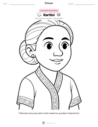 Prabaca lembar kerja cetak Kartini