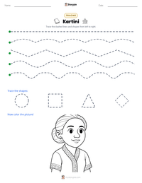 Kartini printable worksheet preview
