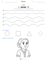 Aperçu de la feuille de travail imprimable Kartini