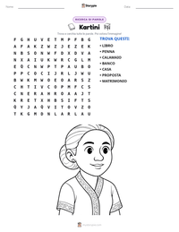 Anteprima della scheda stampabile di Kartini