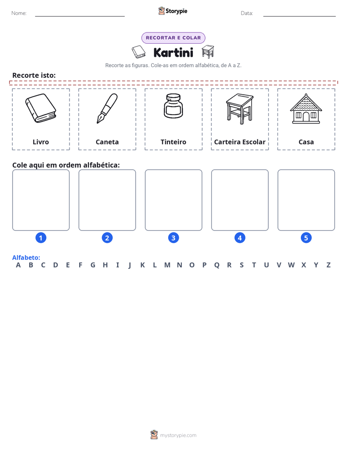 Recortar & Colar Alfabeto
