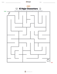 Ki Hajar Dewantara printable worksheet preview