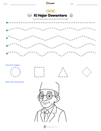 Ki Hajar Dewantara printable worksheet preview