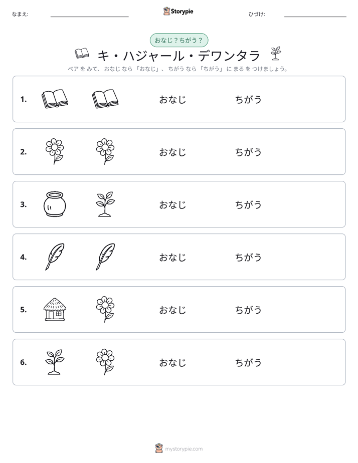 同じか違うか