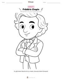 Frédéric Chopin druckbare Arbeitsblatt Vorschau