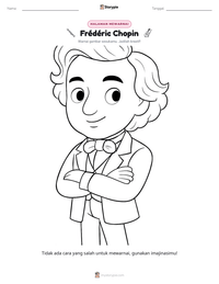 Prabaca lembar kerja cetak Frédéric Chopin