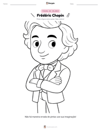 Prévia da folha de atividades imprimível Frédéric Chopin