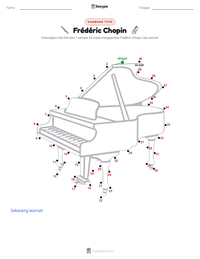 Prabaca lembar kerja cetak Frédéric Chopin