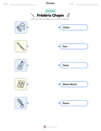 Frédéric Chopin printable worksheet preview