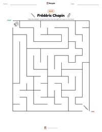 Frédéric Chopin printable worksheet preview