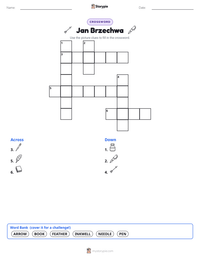 Jan Brzechwa printable worksheet preview