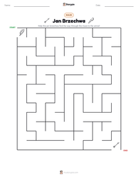 Jan Brzechwa printable worksheet preview
