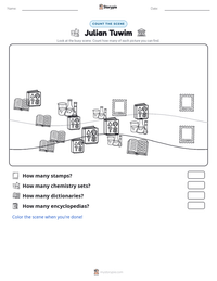 Julian Tuwim printable worksheet preview