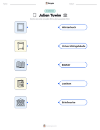 Julian Tuwim druckbare Arbeitsblatt Vorschau