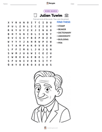 Julian Tuwim printable worksheet preview
