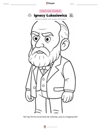 Vista previa de la hoja de trabajo imprimible de Ignacy Łukasiewicz