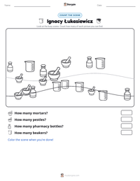 Ignacy Łukasiewicz printable worksheet preview