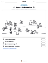 Prévia da folha de atividades imprimível Ignacy Łukasiewicz