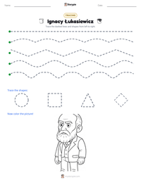 Ignacy Łukasiewicz printable worksheet preview