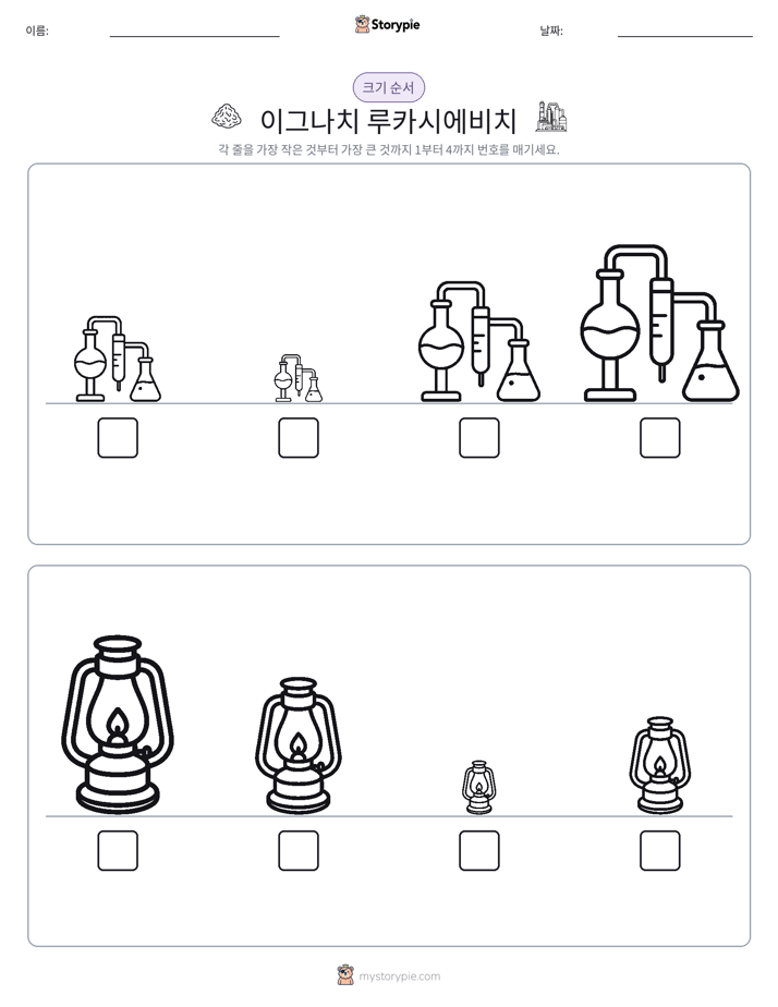 크기 순서