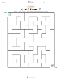 Anteprima della scheda stampabile di M. C. Escher