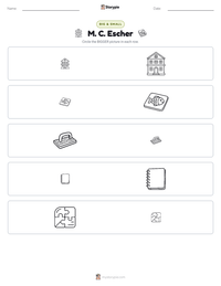 M. C. Escher printable worksheet preview