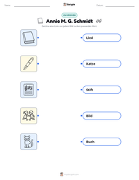 Annie M. G. Schmidt druckbare Arbeitsblatt Vorschau