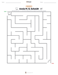 Annie M. G. Schmidt druckbare Arbeitsblatt Vorschau