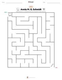 Annie M. G. Schmidt printable worksheet preview