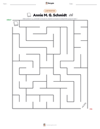 Aperçu de la feuille de travail imprimable Annie M. G. Schmidt